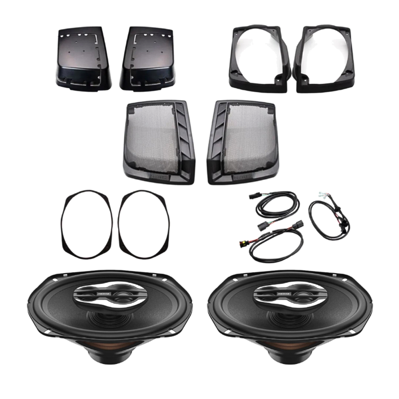 High Quality High Jump DVD セット Hertz HD13H-KIT Harley Davidson Saddlebag 6x9 Speaker Kit