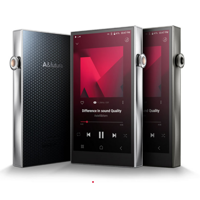 Astell&Kern SE300 full front view with HD display.
