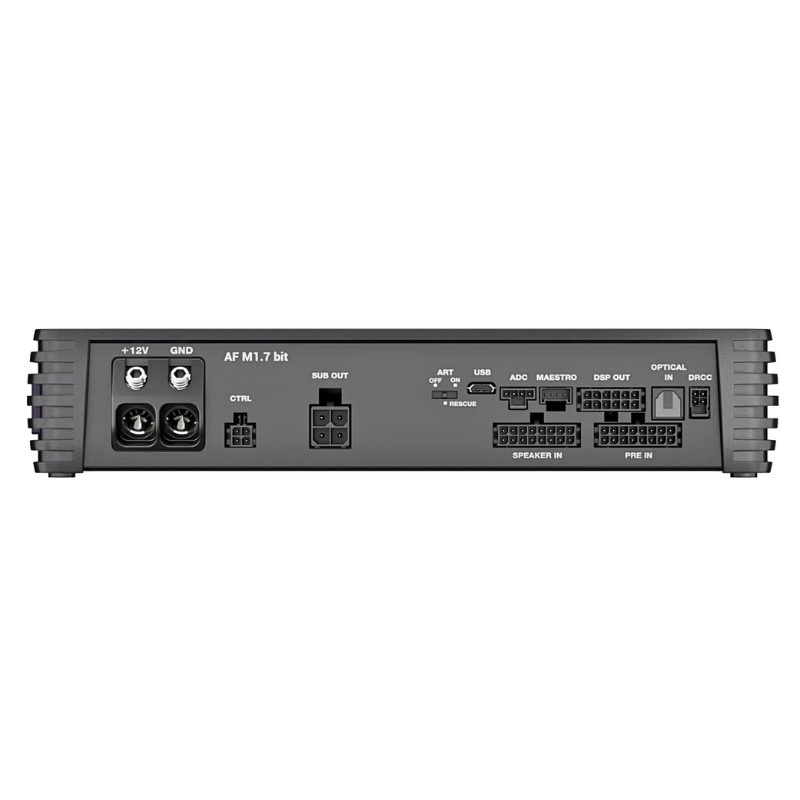 Rear view with input/output terminals