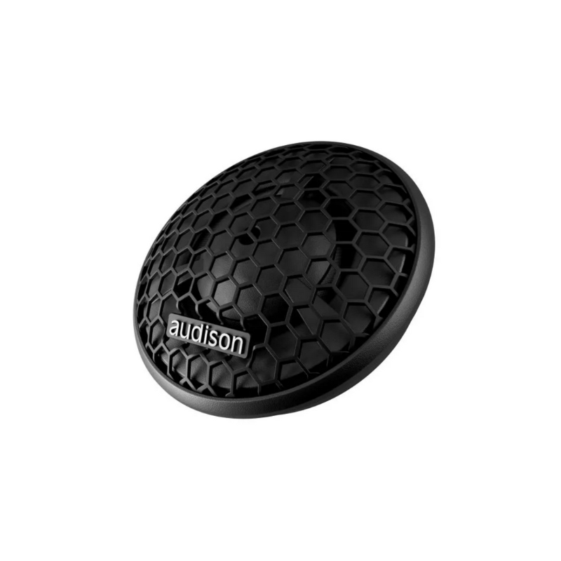 Left side view of Audison Prima AP 1 tweeter with grille attached.