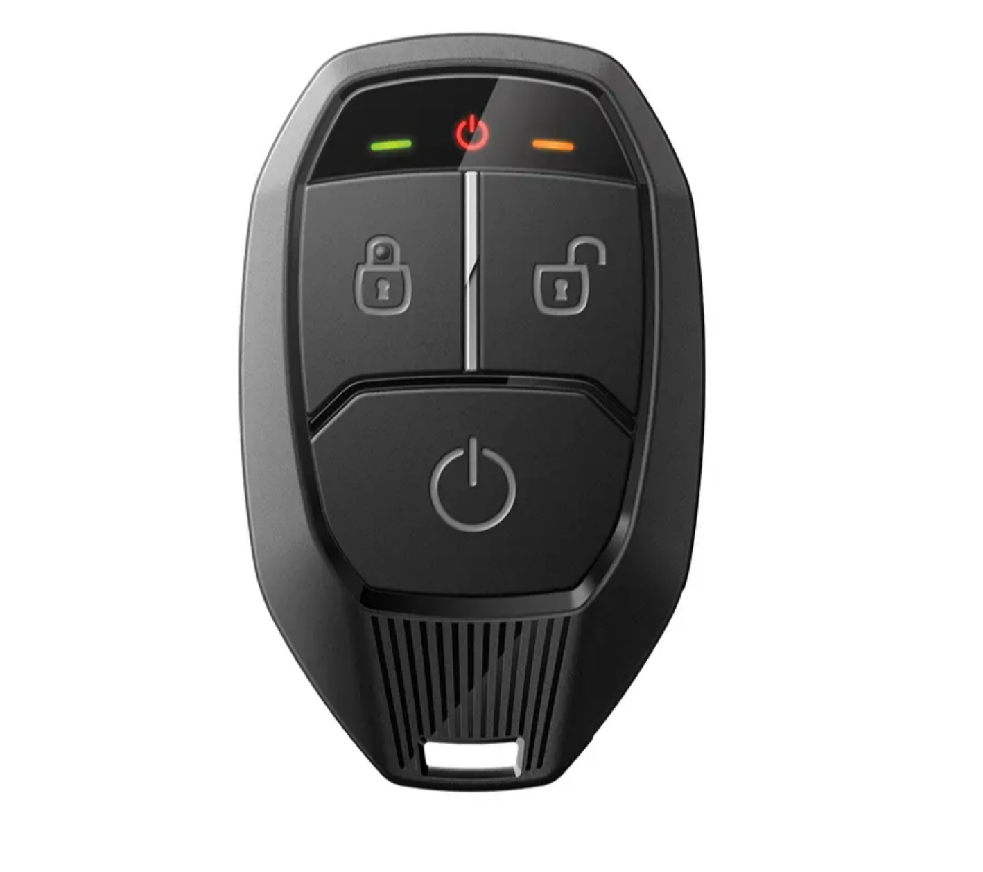 Front-facing Compustar Pro 2WG18 remote start fob with illuminated engine start button.