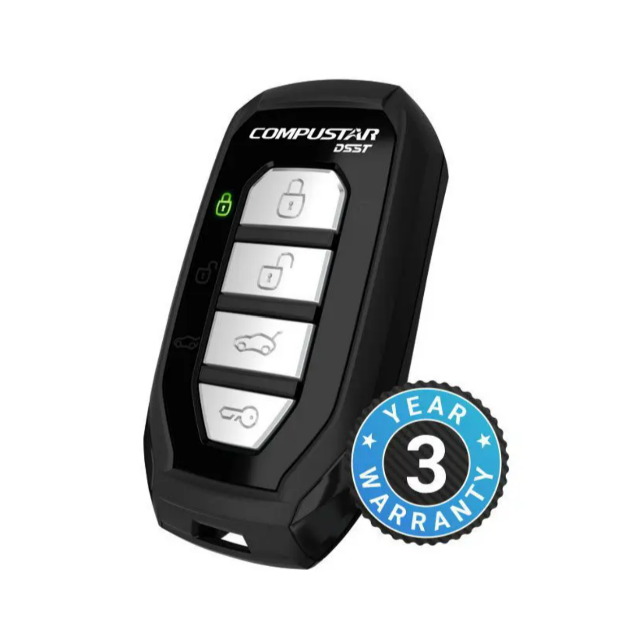 Compustar PRO G15 2-way remote start key fob with LED confirmation and long-range capability.