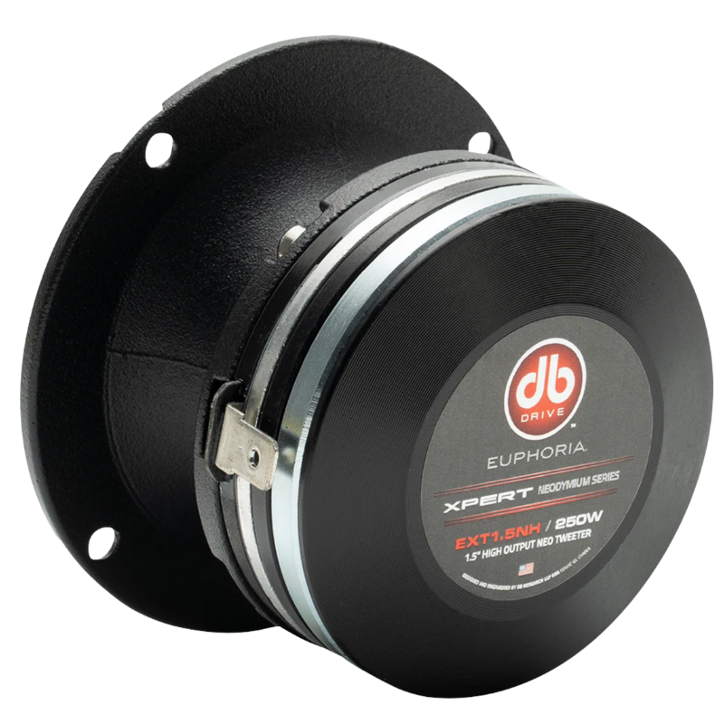 Backside left tilt view of DB Drive Xpert EXT1.5NH 1.5-inch tweeter