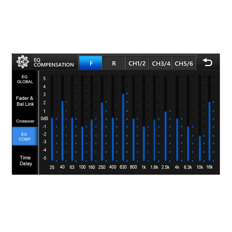 Diamond Audio MSHD14 showcasing the EQ and compensation functions. 