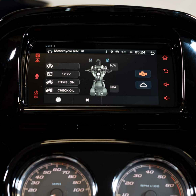Displaying the motorcycle info display.