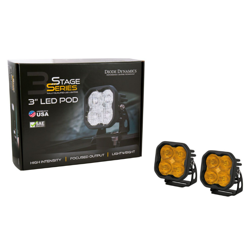 Diode Dynamics SS3 SAE Yellow Max LED Pods