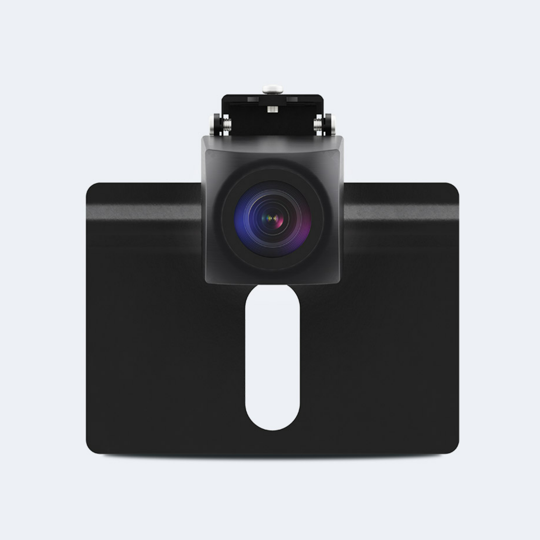 Front-facing view of the DroneMobile XC‑EC1 camera highlighting lens and waterproof design.