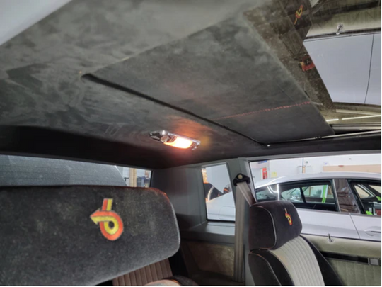 custom suede headliner in this grand national