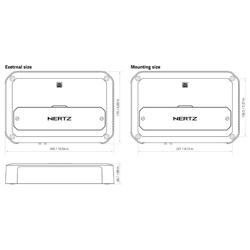 Hertz CP 1.2K – 1200W Mono Class D Amplifier