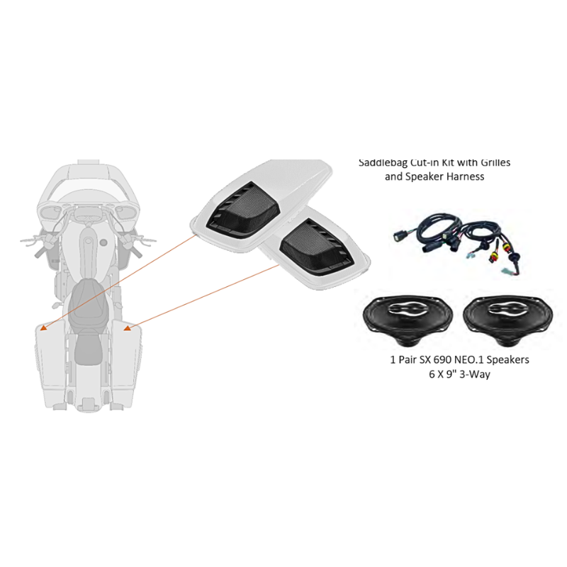 Hertz HD13H-KIT Harley Davidson Saddlebag 6x9 Speaker Kit Hertz HD13H-KIT Harley Davidson Saddlebag 6x9 Speaker Kit