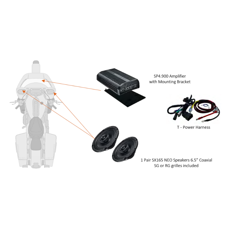 Hertz HSP1-13 Harley Audio Upgrade Kit for 1998–2013 Street Glide & Ro