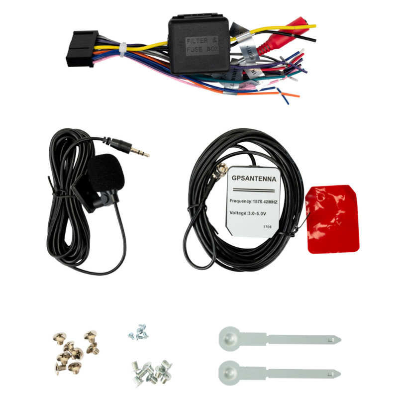 Jensen CAR1415 complete wiring harness kit with connectors for vehicle integration.