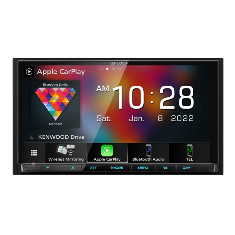 Front-view of Apple CarPlay mode.