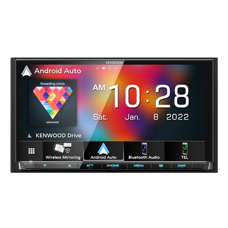 Kenwood DMX9708S front view showing 6.95" display.