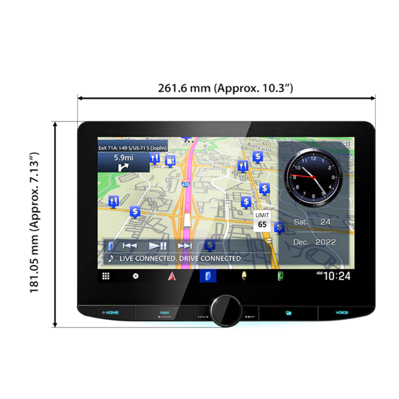 カーナビ KENWOOD KXME507WRS navigation Kenwood DNR1008RVS 10.1