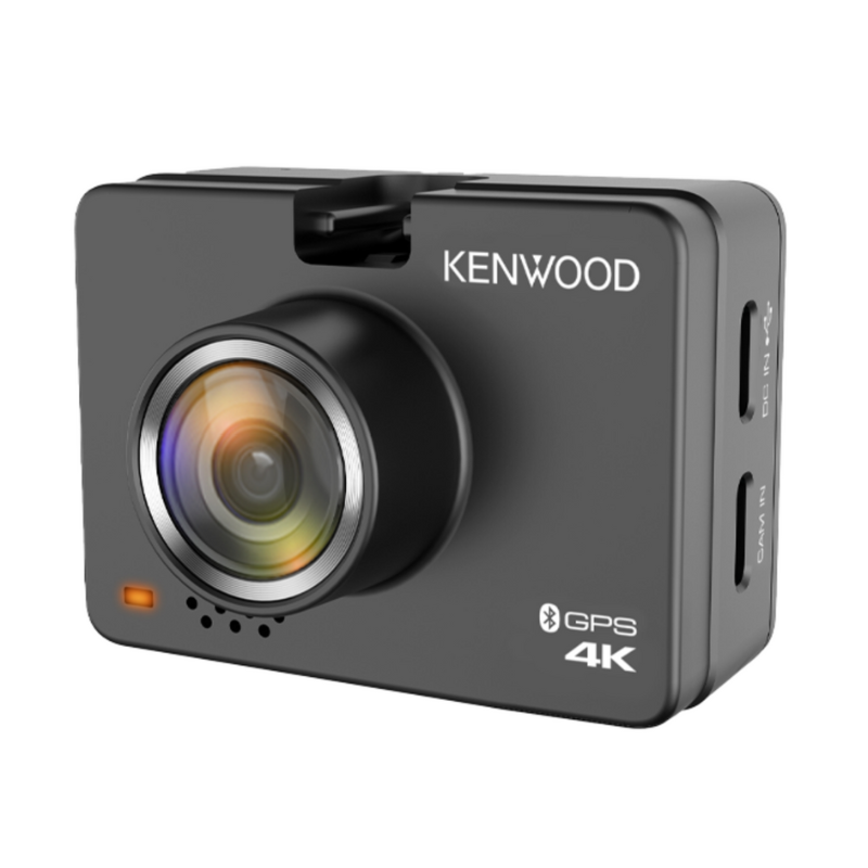 Angled front view showing the lens depth, screen edge, and control layout.