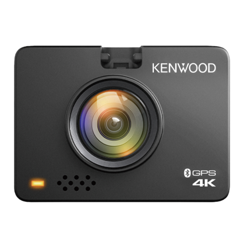 Kenwood DRV.A610WDP front facing camera showing lens and screen layout.