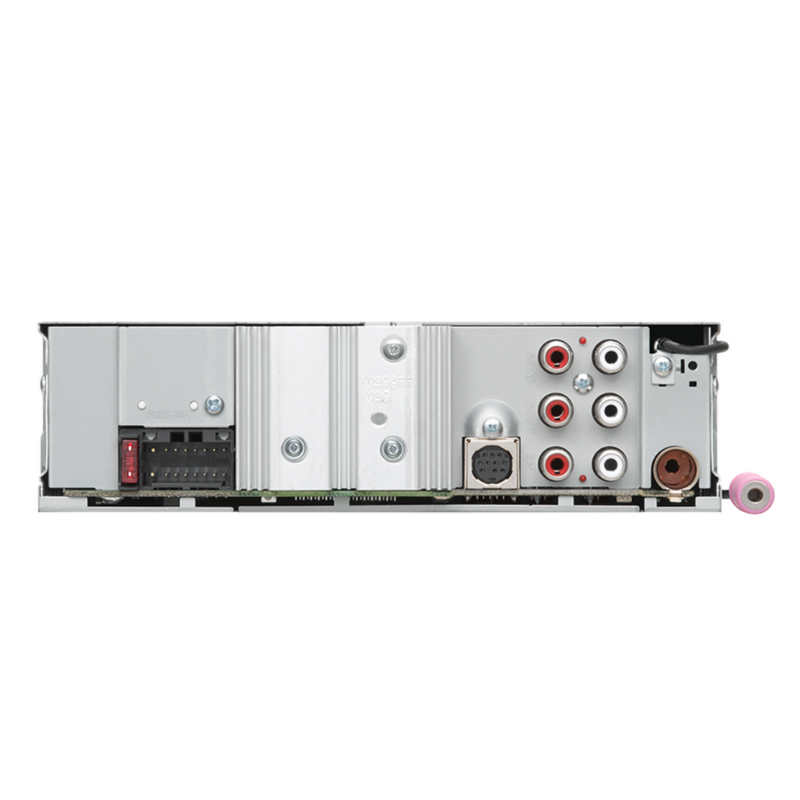 Rear panel highlighting connection ports of the KMM-BT332U.