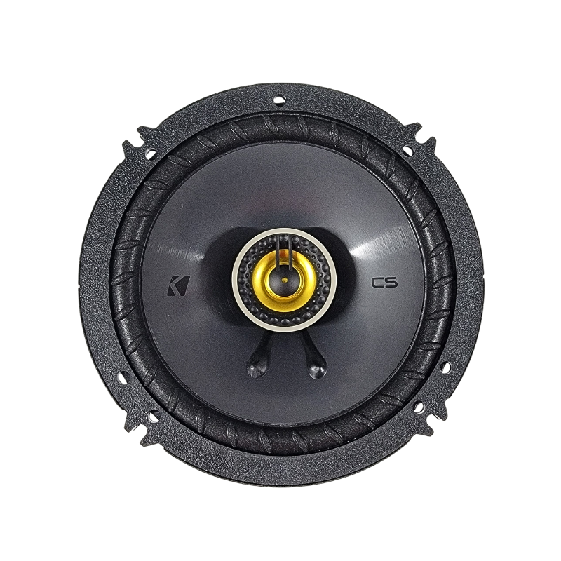Kicker CS Series CSC65 6.5″ coaxial speakers front facing.