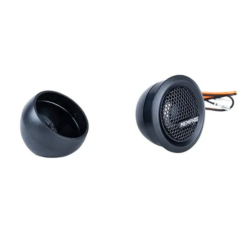 Memphis MSA1V tweeter with optional mounting pod and exposed tweeter dome.