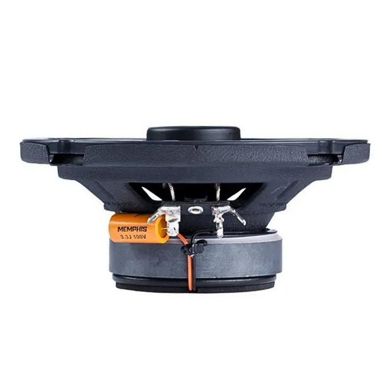 Memphis PRX602 6.5-inch coaxial speaker side profile showing mounting depth and basket design.