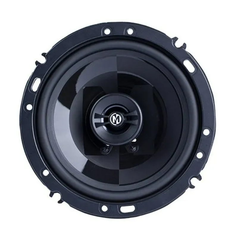 Memphis PRX602 6.5-inch coaxial speaker front view showing cone and pivot tweeter.