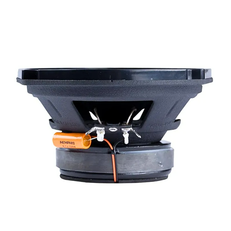 Memphis PRX6902 angled side view highlighting tweeter assembly and cone surround.