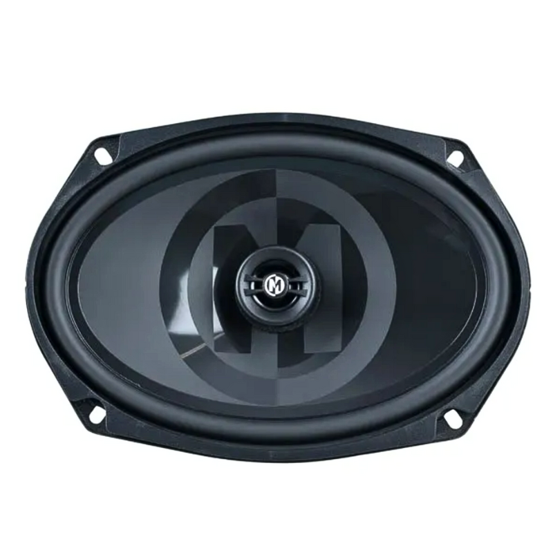 Memphis PRX69S 6×9-inch shallow mount coaxial speaker front view showing cone and low-profile tweeter.