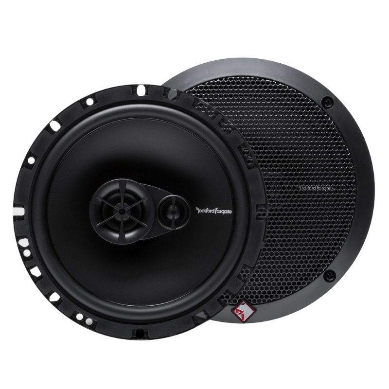 Rockford Fosgate R165X3 6.5 inch 3-way coaxial car speakers pair with grilles