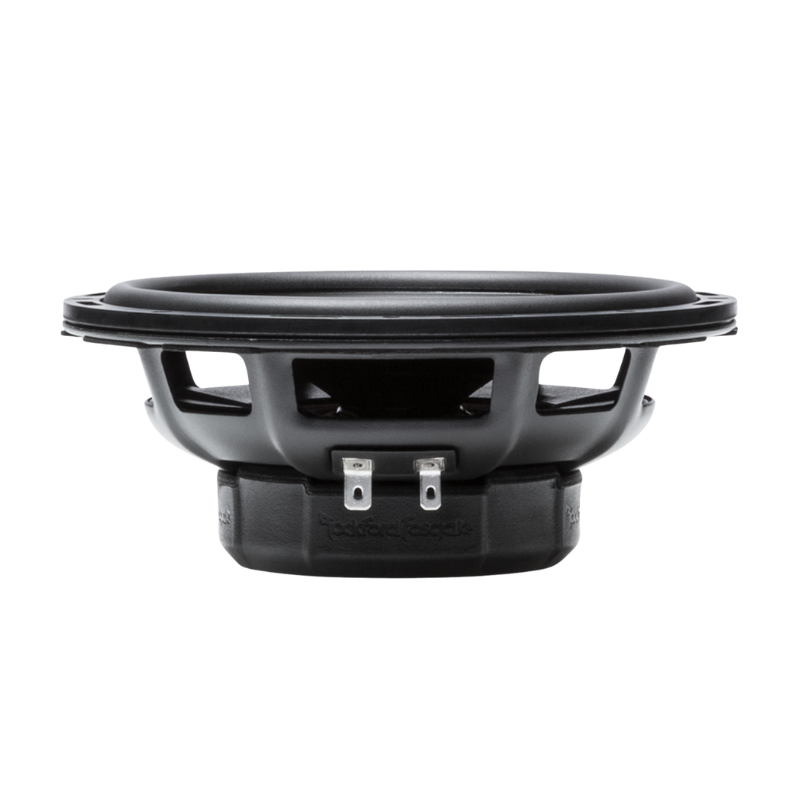 Back of Rockford Fosgate P165-SE showing mounting and magnet design