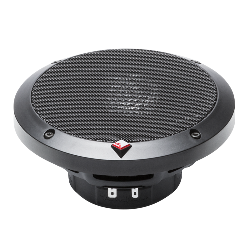 Full view of Rockford Punch P165-SE system with grille and wiring