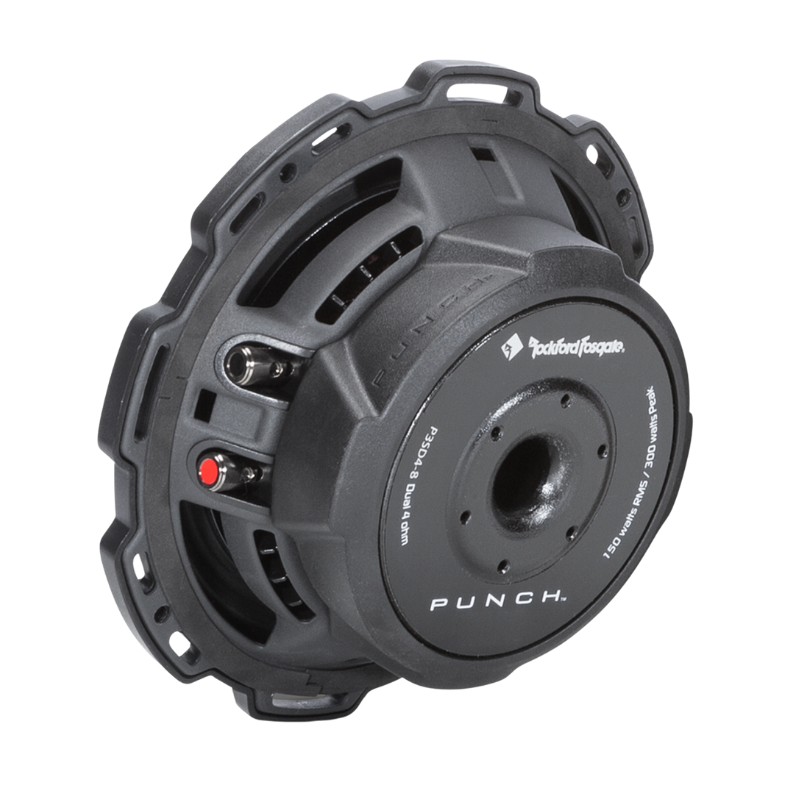 Rockford Fosgate P3SD4-8 – 8” Shallow Mount Subwoofer | Dual 4-Ohm, 30