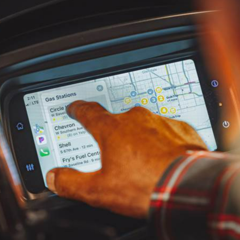 Motorcycle dashboard with Rockford Fosgate PMX-HD14 radio system, optimized for high-performance audio and full handlebar control integration.