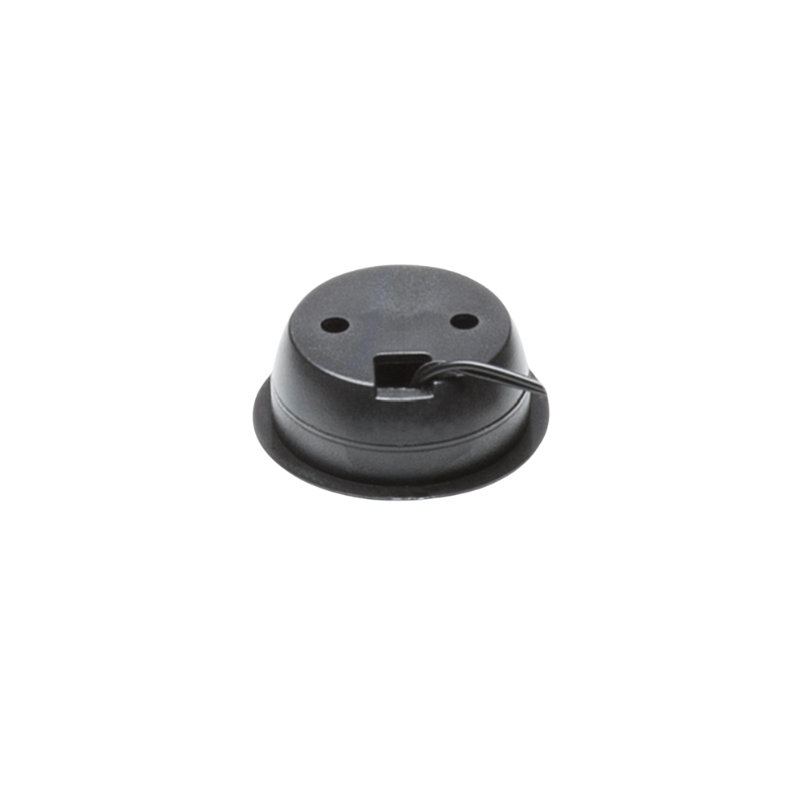 Backside of Rockford Fosgate R165-S tweeter displaying connector terminals.