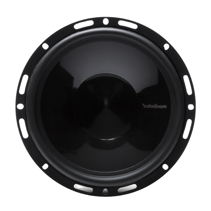 Close-up of T1650-S treated fabric dome tweeter and carbon fiber woofer