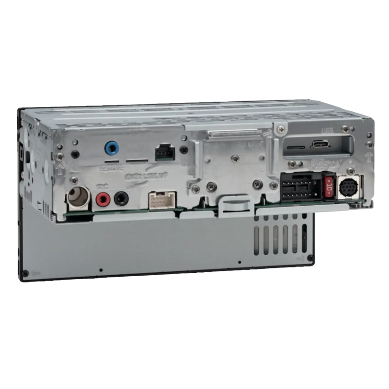Rear view of Sony XAV‑AX3700 digital media receiver showing all input and output ports.