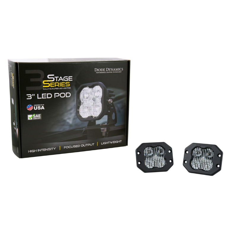 Diode Dynamics DD6929P - SS3 Pro WBL - White SAE Fog Flush (Pair) Diode Dynamics DD6929P - SS3 Pro WBL - White SAE Fog Flush (Pair)