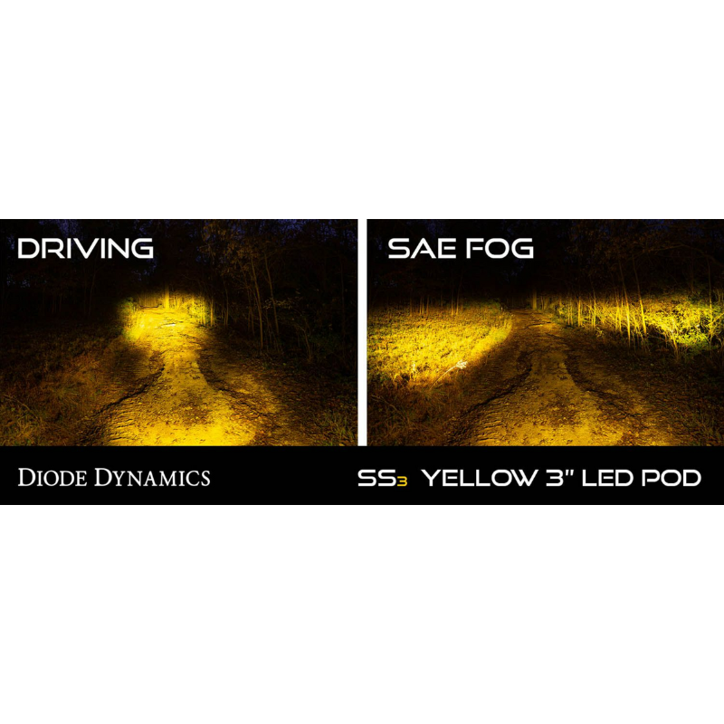 sae fog light pods SS3 Yellow Pro Flush Mount LED Pod (pair)