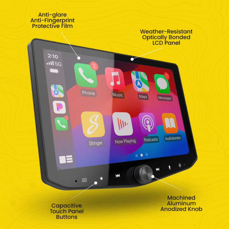 Stinger HORIZON10 – Best 10.1” Floating Touchscreen Car Radio | Wirele