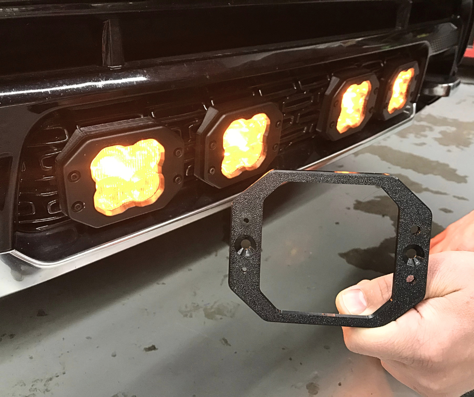 2022 Jeep Grand Wagoneer Off-Road Lighting Trim Rings – Compatible with Diode Dynamics SS3 Flush Mount Pods