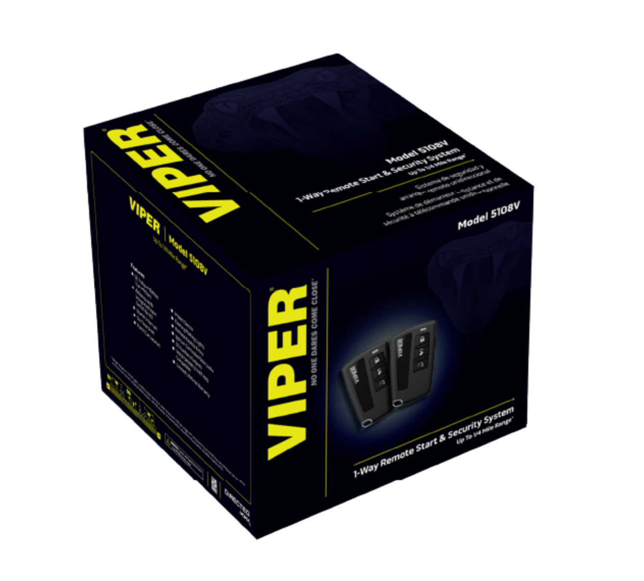 Open Viper 5108V product box showing all included equipment and wiring.