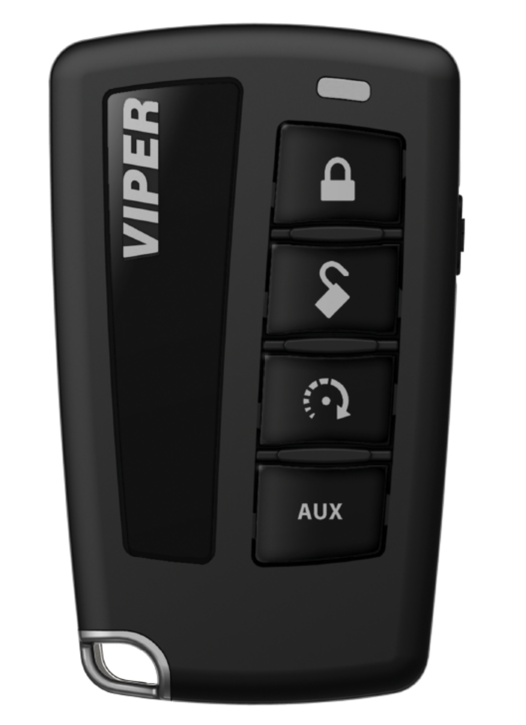 Viper 5808V fob unlit, showing button layout and compact design.